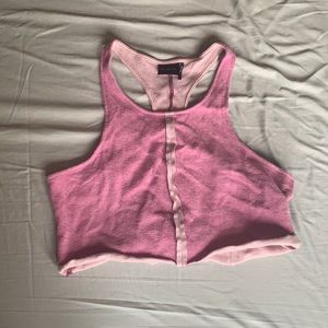 Pink cropped tank